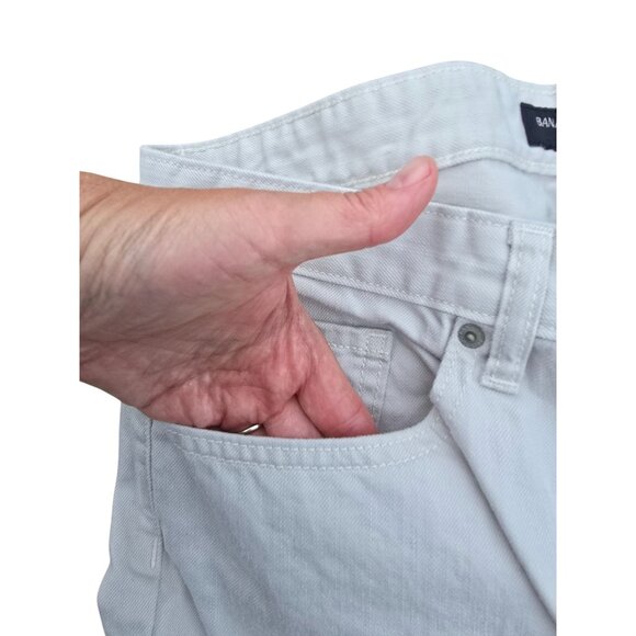 Banana Republic Slim Straight Mens Jeans 32x30  Off White Cotton Blend - Picture 4 of 6